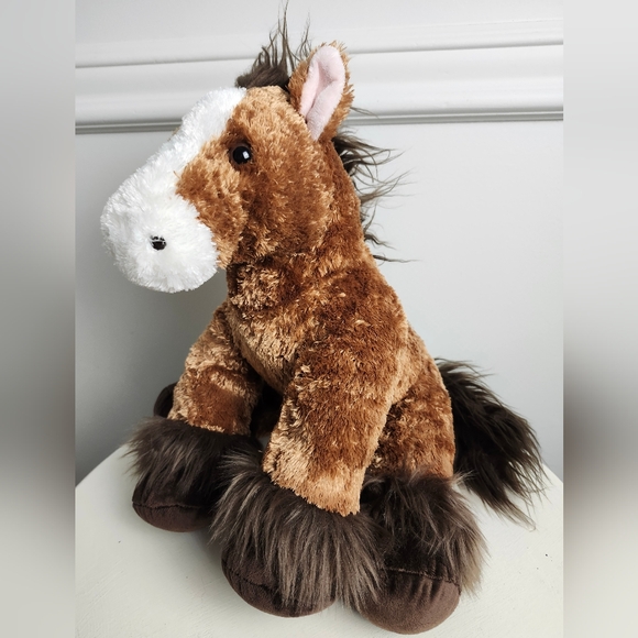 Clydesdale Horse Build A Bear Stuffed Animal Plush Pawsome BAB Pony Retired - Picture 4 of 11